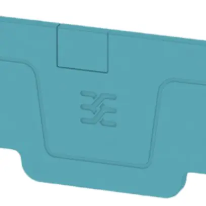 Piastra terminale Weidmüller serie A AEP 4C 2.5 75.55×2.1mm, blu 