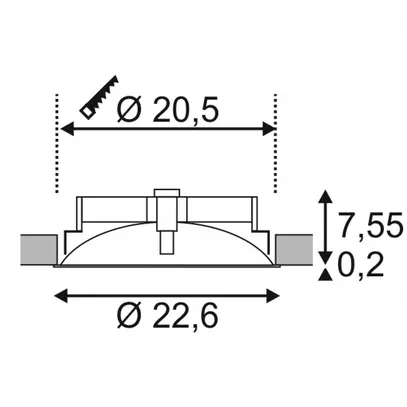 Plafonnier LED INC SLV OCCULDAS, 22W 1300lm 3000K IP20 blanc 