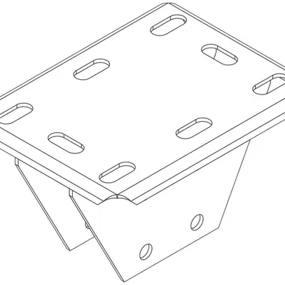 Placca di testa Lanz 200×150mm zincata 