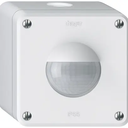 Détecteur de mouvement AP Hager robusto IP55 3 fils blanc 