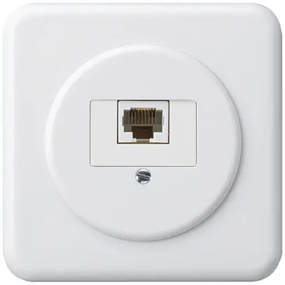 Scatola di raccordo INC basico 1×RJ45u bianco 