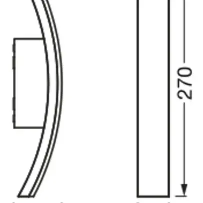 Applique LED LDV ENDURA STYLE BOW WALL 7W 280lm 3000K aluminium anthracite 