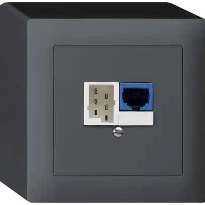 Scatola DSL AP 1×RJ45/1×T+T antracite 