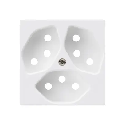 Placca frontale kallysto 3×T13 60×60mm bianco con protativo bambini 