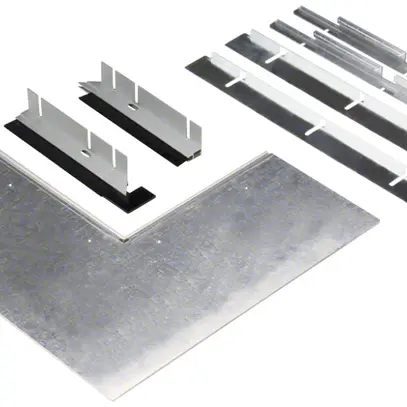 Angle plat Hager brosse/LED/extérieur pour BKB 85×250mm 