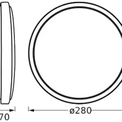 Plafonnier LED LEDVANCE ORBIS LONDON 16W 1000lm 3000K Ø280mm noir 