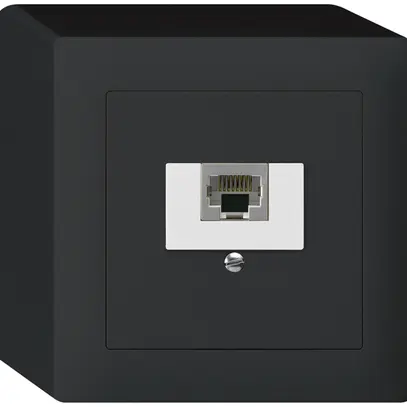 Scatola AP kallysto 1×RJ45s nero 