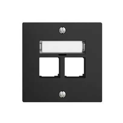 Kit di montaggio S-One EDIZIOdue F per 2×RJ45 diritto, nero 