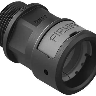 Raccord Plica FIPLOCK droit diamètre nominal 17, M20×1.5mm IP69 noir 