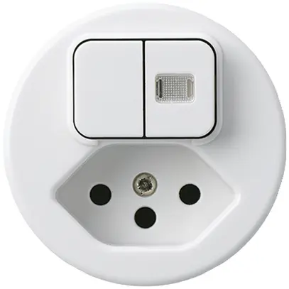 Inserto per combinazione luminosa 1/3+3/1L+tipo 13 bianco basico 1 lente 