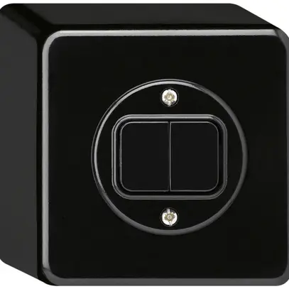 Interrupteur AP basico 3/1L+A-R/1L noir 