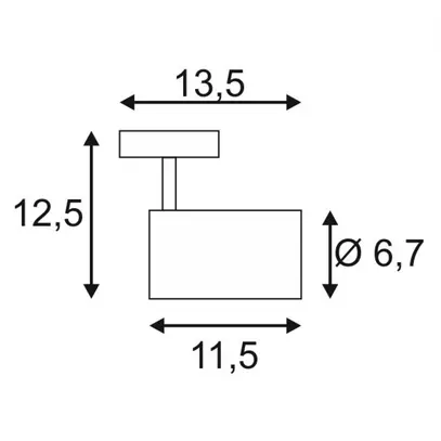 Plafoniera/lpda a muro SLV ENOLA_B, GU10 50W IP20 bianco 