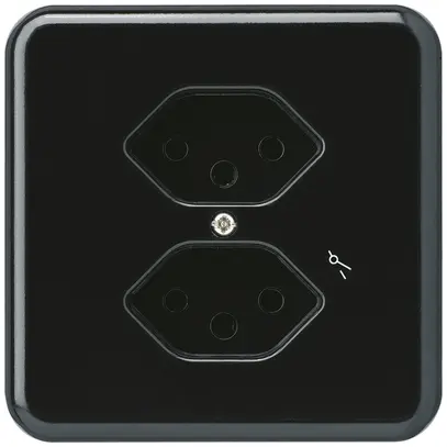 Presa INC basico 2×tipo 13S nero per BOMI 