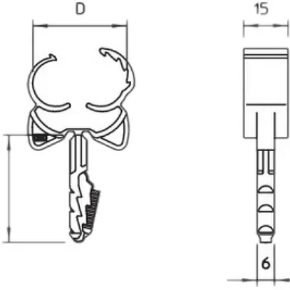 Klick-Snap Bettermann Ø12…15.5mm gris 