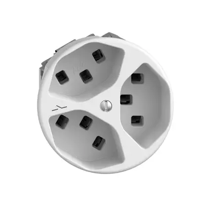 Presa 3×T23 Feller STANDARDdue Q, 1×separato, morsetti a innesto, bianco 