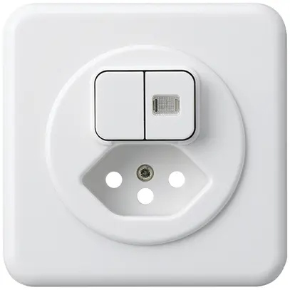 Kit frontal ENC basico 86×86mm blanc avec 1 lentille p.combinaison grd.I S1/T13 