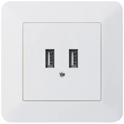 Presa di carica USB INC Hager kallysto.trend 240V 2400mA bianco 
