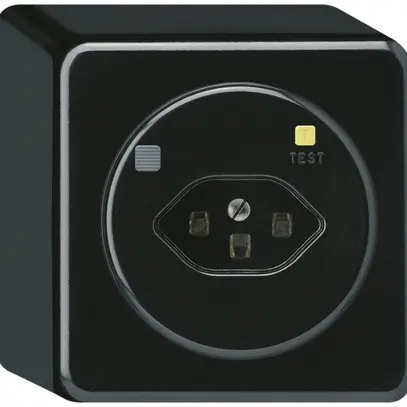 Presa AP basico T23 FI 30mA nero 