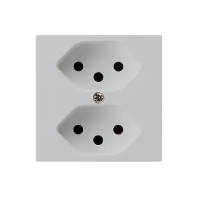 Prise ENC kallysto 2×T13 gris clair avec sécurité enfants 