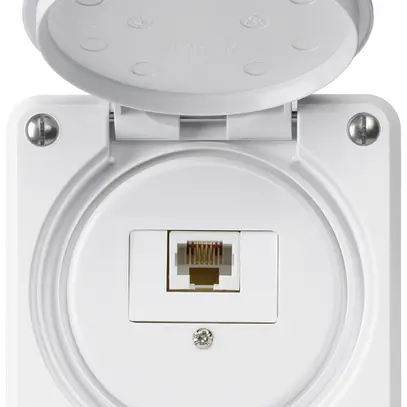 Scatola di raccordo INC robusto IP55 bianco 1×RJ45/u 