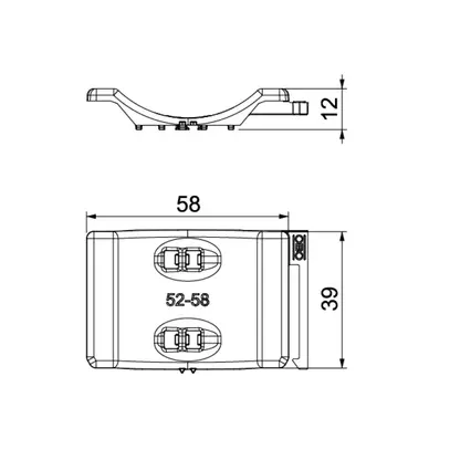 Controvasca Bettermann combinabili con vasca doppia 52…58mm, PP, grigio chiaro 