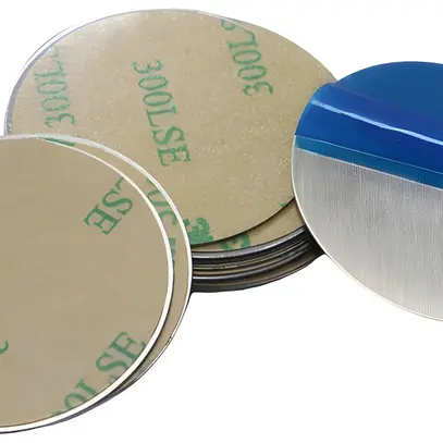 Rondelle de montage DOTLUX QUICK-FIX aluminium Ø20 arg acec ruban adhés.100 pcs 