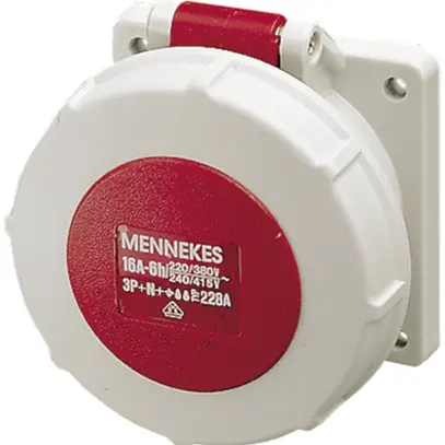 Presa INS Mennekes 16A 3LNPE rosso 