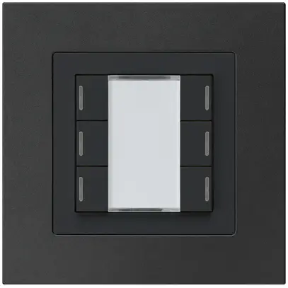 Poussoir ENC kallysto.pro KNX 6×LED RGB s/e-link noir 
