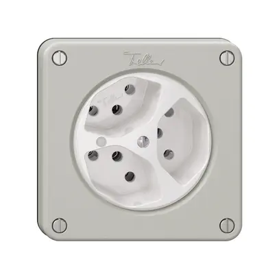 Prise NEVO, 3×T13, a.LED, gris clair 