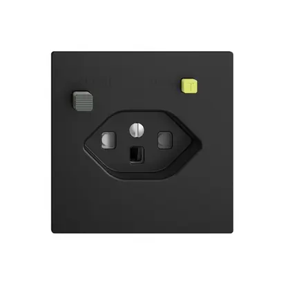 UP-Steckdose EDIZIOdue T23 FI 30mA F, shutter, schwarz 