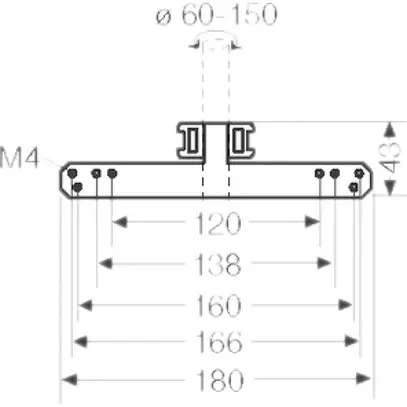 Kit di fissaggio Hensel per scatola di derivazione DK25.. X 60…150mm 