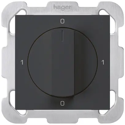 UP-Drehschalter kallysto 0/2L schwarz mit Drehgriff 