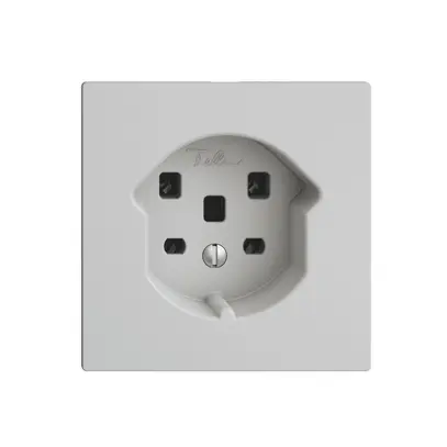Prise ENC EDIZIOdue T25 16A gris clair, bornes à vis 