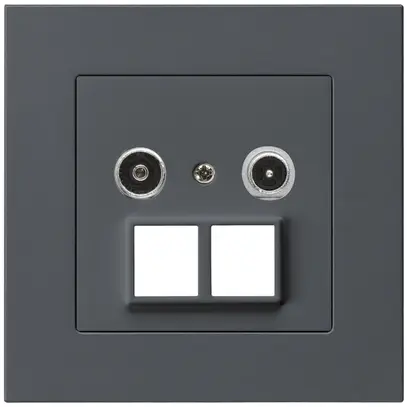 Prise multimédia ENC kallysto.pro R/TV 19dB 2GHz anthracite 