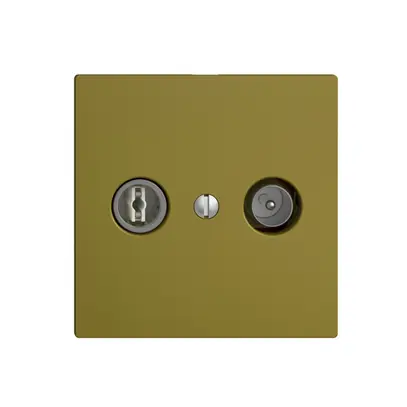 Prise TV-R ENC EDIZIOdue 15dB olive à large bande 5…2000MHz, F 