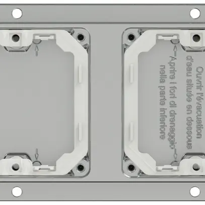 Intestazione AP ELEMENT 1×2 alluminio 2 ingressi 
