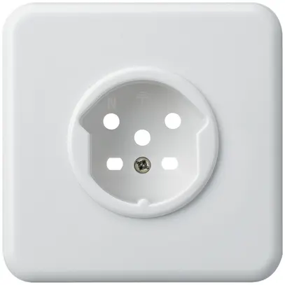 Kit frontal ENC HA basico pour prise type 15 avec bornes enfichables blanc 
