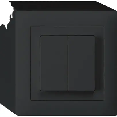 Interrupteur AP kallysto 1/3+3/1L noir 