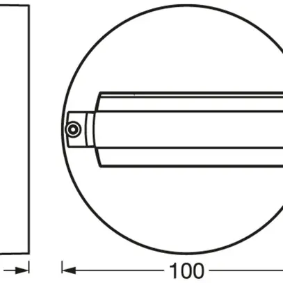 Binario conduttore AP LEDVANCE TRACKLIGHT Ø100×32mm bianco 