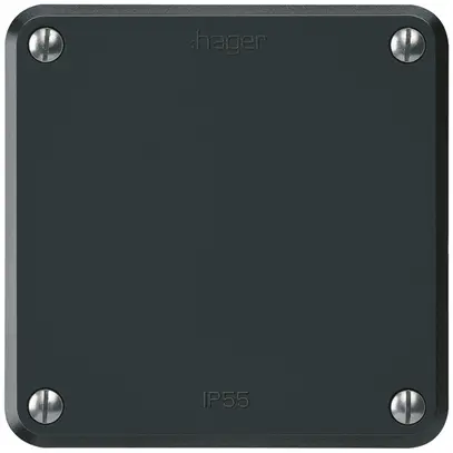 UP-Blindabdeckung robusto IP55 schwarz mit Montageplatte 