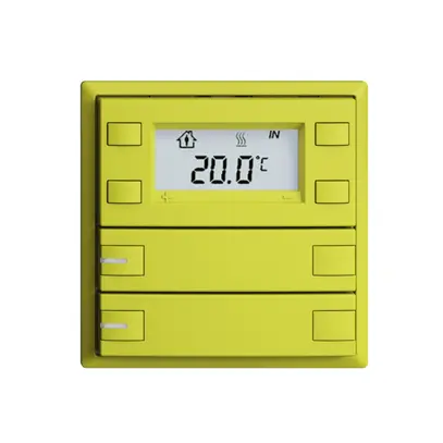Poussoir RTH ENC KNX 2× EDIZIOdue F lemon, avec LED RGB 