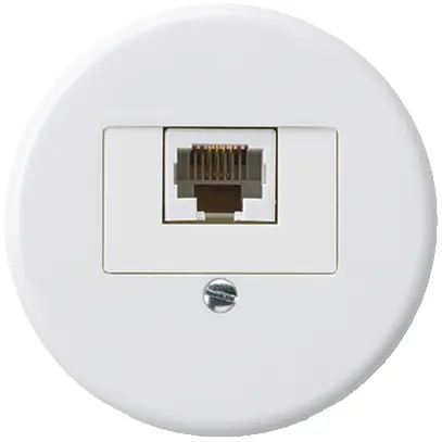 Inserto per scatola INC basico 1×RJ45u bianco 