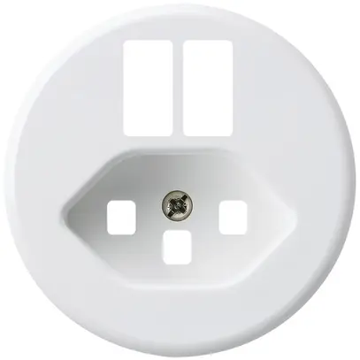 Disque frontal basico H p.prise 2×USB & type 23 blanc 