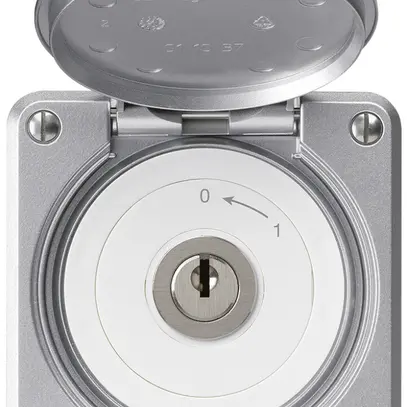 Contatto rotativo a chiave INC robusto IP55 alluminio con coperchio 1P 
