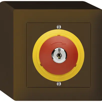 Contact pivotant à clé AP kallysto ARRÊT D'URGENCE brun 