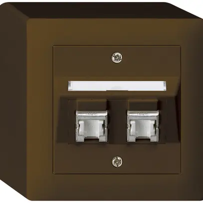 Presa AP kallysto cat.6 2RJ45/s marrone 