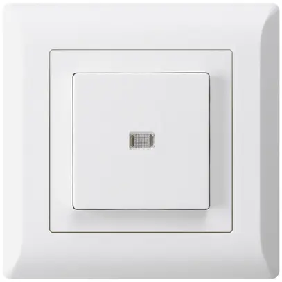 Contact à poussoir lumineux ENC kallysto.line AR/1P blanc 