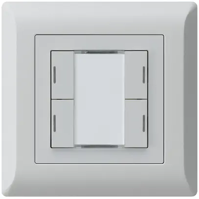 Poussoir ENC kallysto.line KNX 4×LED RGB s/e-link gris clair 