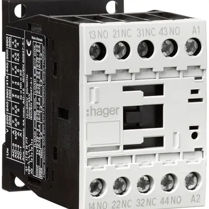 Contattore ausiliare Hager 2 chiusure+2 aperture 4A AC-15 tensione bobina 230VAC 
