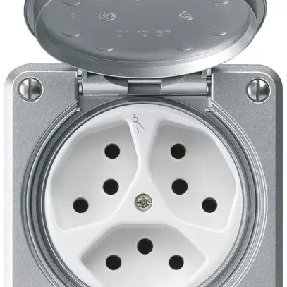 Prise ENC robusto 3×type 13/1 aluminium 